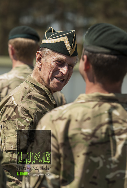 Queens Royal Hussars (QRH) return home and welcomed by Prince Phillip.