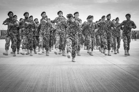 1400 Afghan soldiers pass off after completing their training.